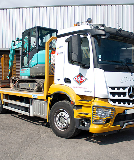 Camion porte engins Mercedes Porte Matériel