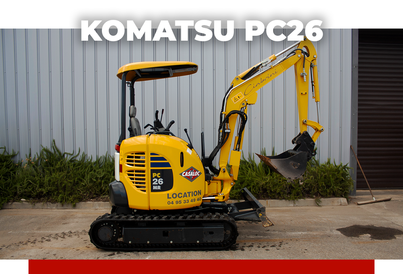 Mini Pelle Komatsu PC26