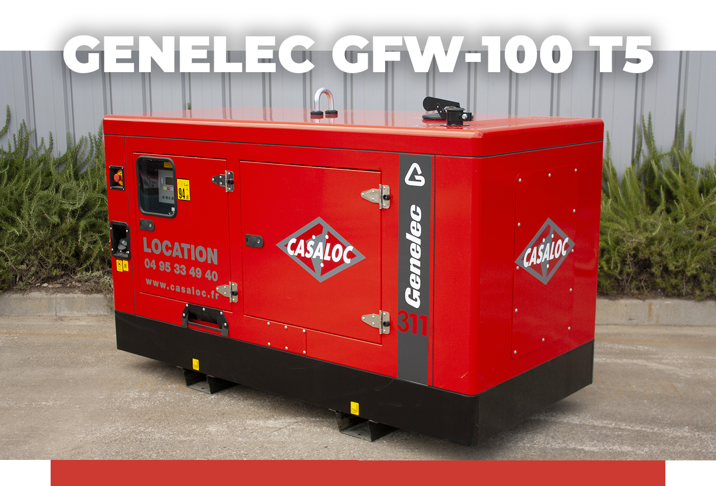 Groupe électrogène Genelec GFW-100 T5